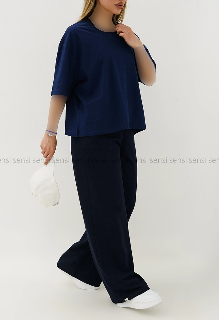 تیشرت باکسی ساده رنگی کد1005802